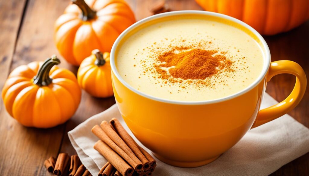 leite dourado de abóbora